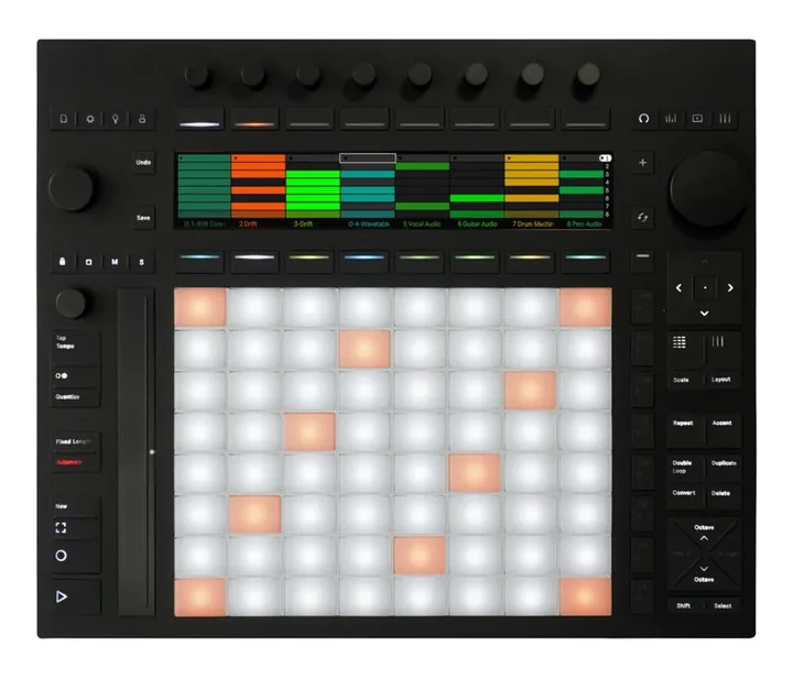 Ableton Push 3 - Live Suite Bundle, de aansluitingen aan de achterkant