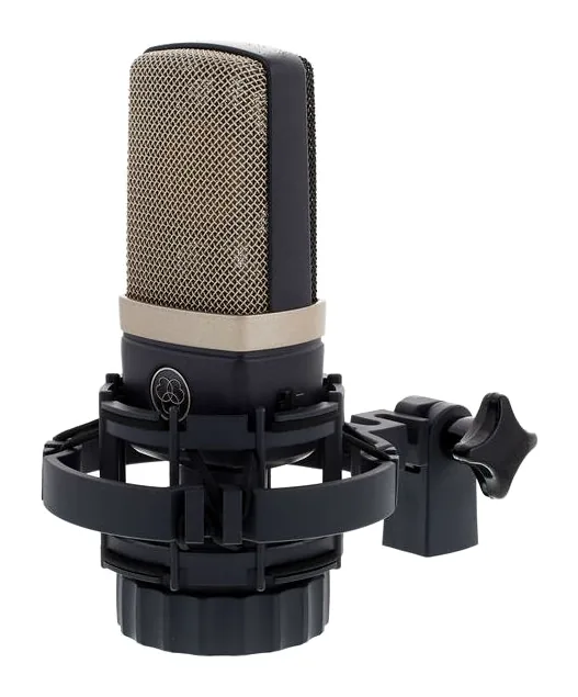AKG C314 Stereo, de microfoonkorf van dichtbij