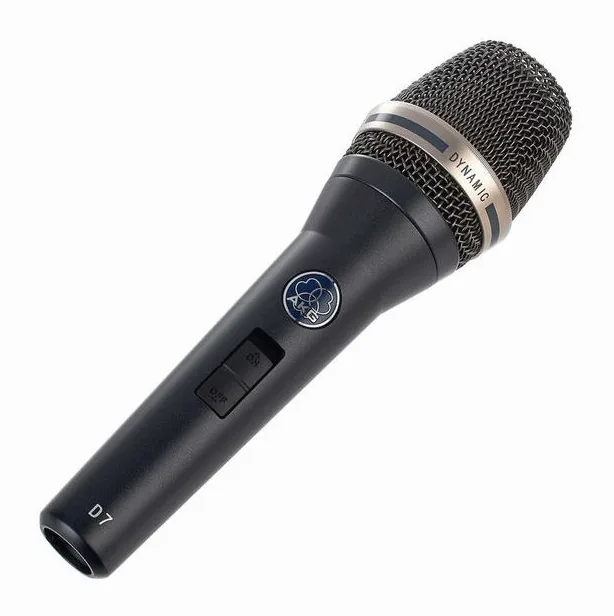 AKG D-7S, het logo en de afwerking