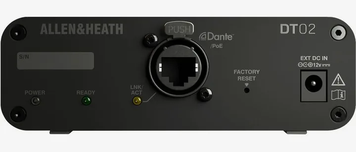 Allen & Heath DT02, het voorpaneel met de draaiknoppen