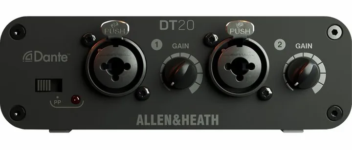 Allen & Heath DT20, het voorpaneel met de draaiknoppen