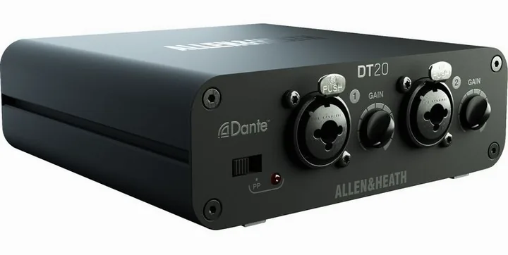 Allen & Heath DT20, de ingangen aan de voorzijde