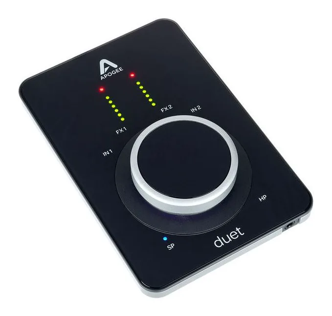 Apogee Duet 3, de bovenkant van het apparaat