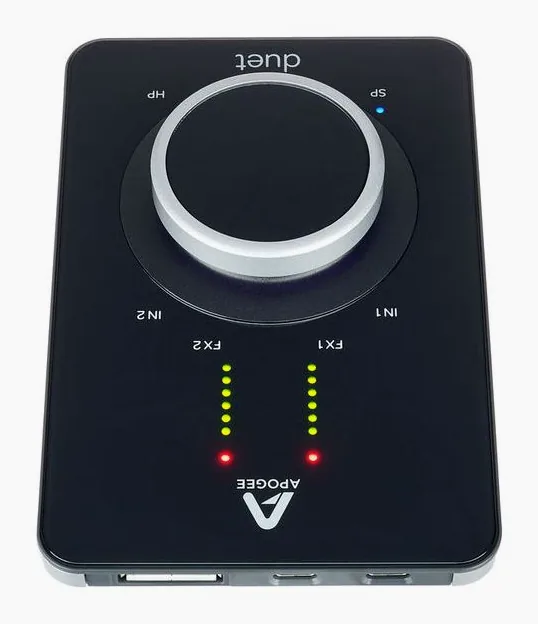 Apogee Duet 3, de aansluitingen aan de achterkant