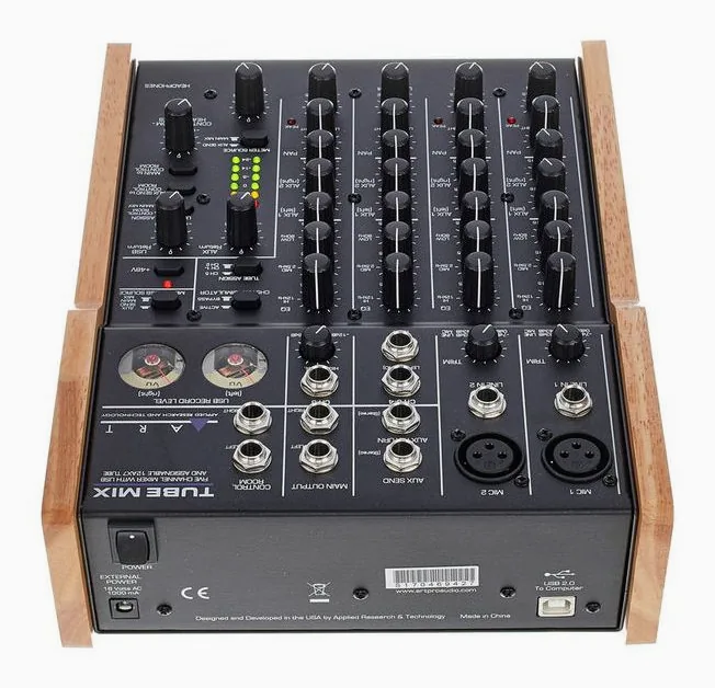 ART TubeMix, de bovenkant van het apparaat