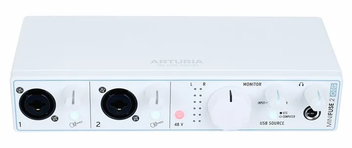 Arturia MiniFuse 2 OTG, de behuizing van opzij