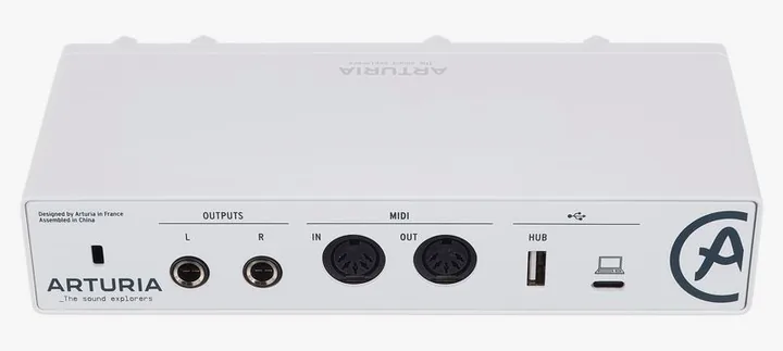 Arturia MiniFuse 2 White, de behuizing van opzij