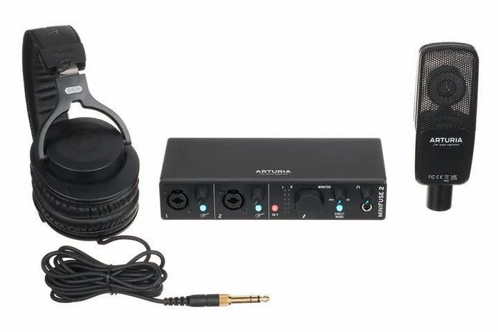 Arturia MiniFuse Recording Pack Black, de behuizing van opzij