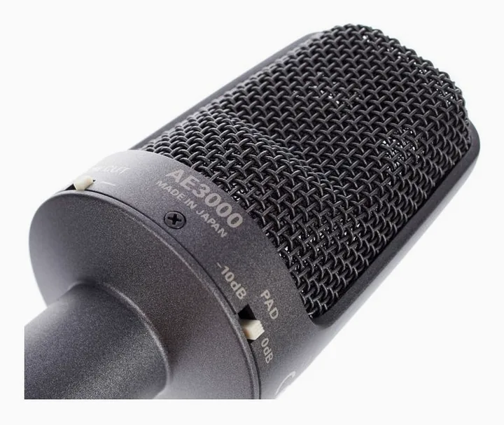 Audio-Technica AE 3000, de XLR-aansluiting onderaan