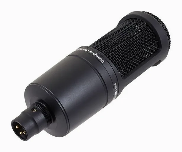 Audio-Technica AT2020, de behuizing van opzij