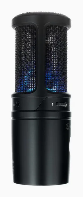 Audio-Technica AT2020USB-X, de microfoonkorf van dichtbij