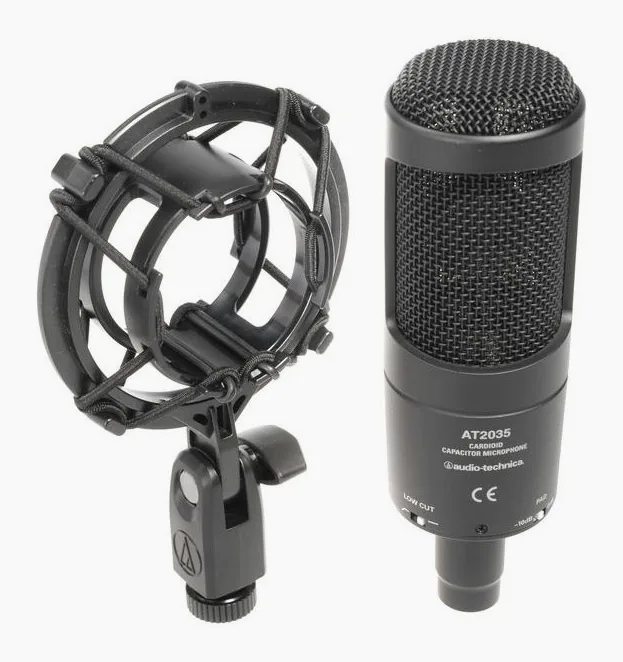Audio-Technica AT 2035, de bevestiging en de houder