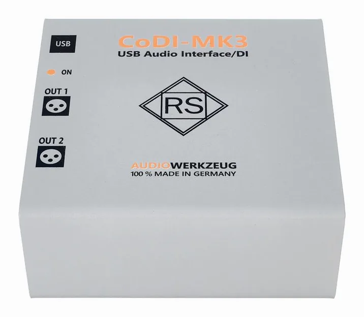 Audiowerkzeug CoDi MK3, de ingangen aan de voorzijde