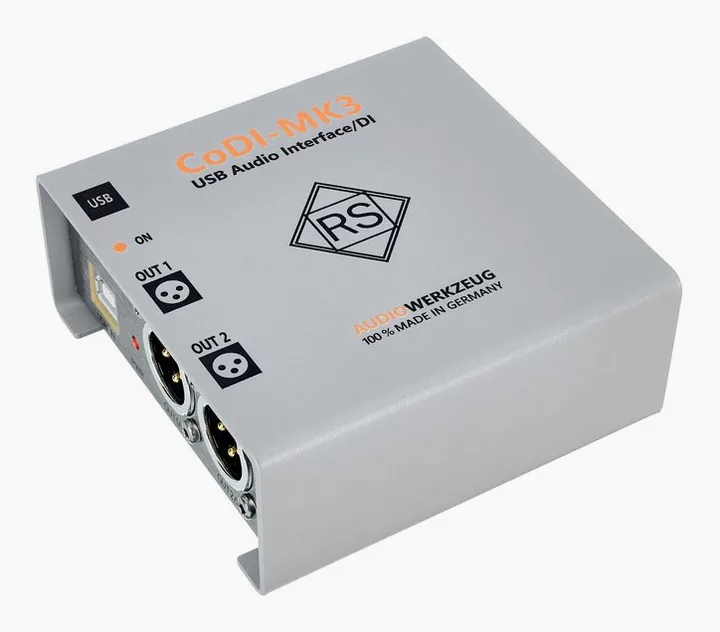 Audiowerkzeug CoDi MK3, de aansluitingen aan de achterkant