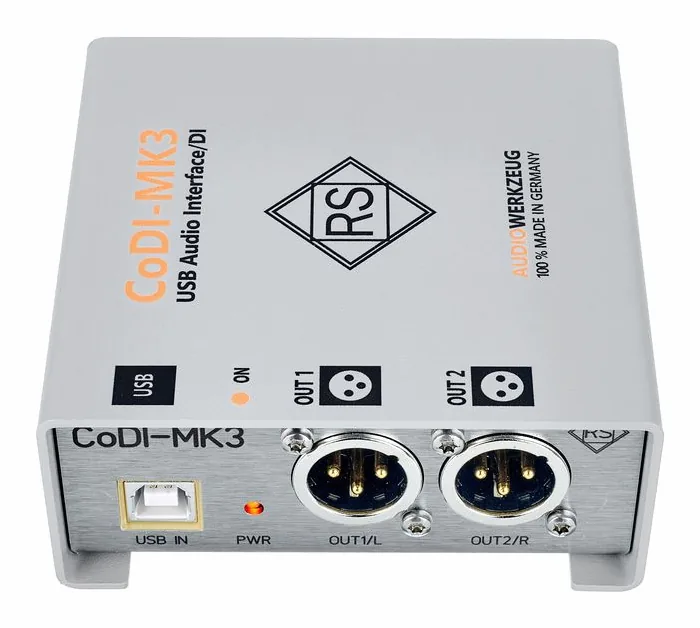 Audiowerkzeug CoDi MK3, het volumeknopje en de LED-meters