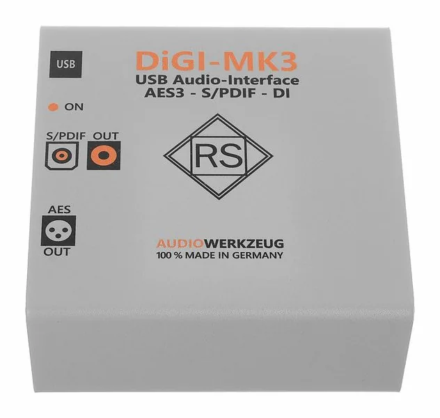 Audiowerkzeug DiGI MK3, het voorpaneel met de draaiknoppen