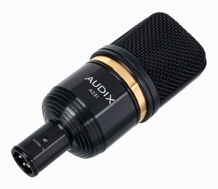 Audix A231, de XLR-aansluiting onderaan