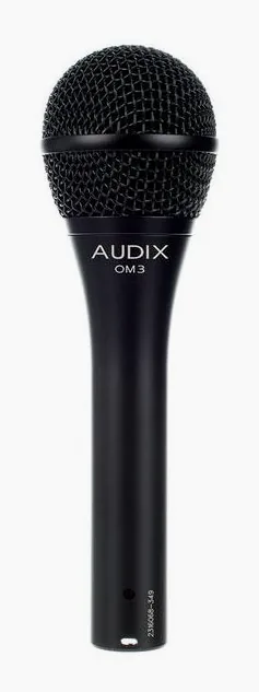 Audix OM3, de XLR-aansluiting onderaan