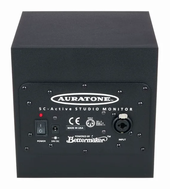 Auratone 5C Active Sound Cube Single Bk, de bassreflexpoort