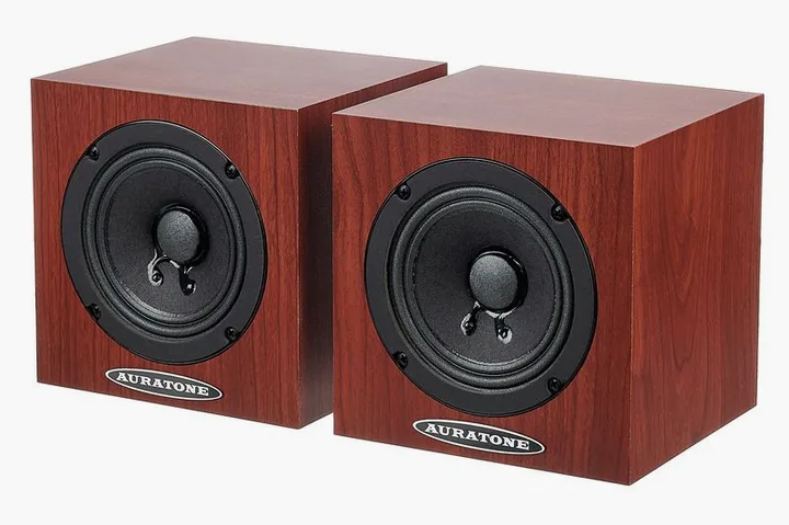 Auratone 5C Super Sound Cube Amp Set Cl, de achterkant met de aansluitingen