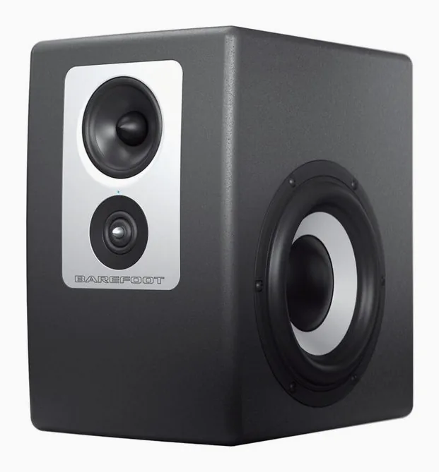 Barefoot Sound Footprint01 Gen2, het frontpaneel met de woofer en tweeter