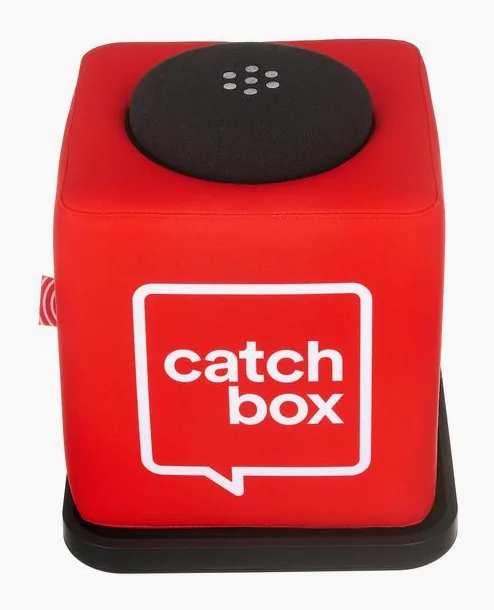 Catchbox Plus Transmitter Cube Red, het logo en de afwerking