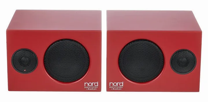 Clavia Nord Piano Monitor V2, de regelaars aan de achterzijde