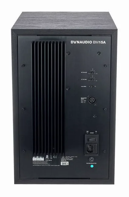 Dynaudio BM15A Right, het frontpaneel met de woofer en tweeter