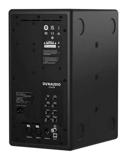 Dynaudio Core 5, de achterkant met de aansluitingen