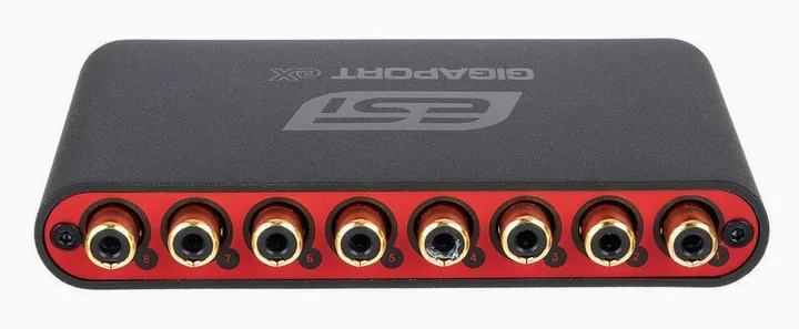 ESI Gigaport eX, het volumeknopje en de LED-meters