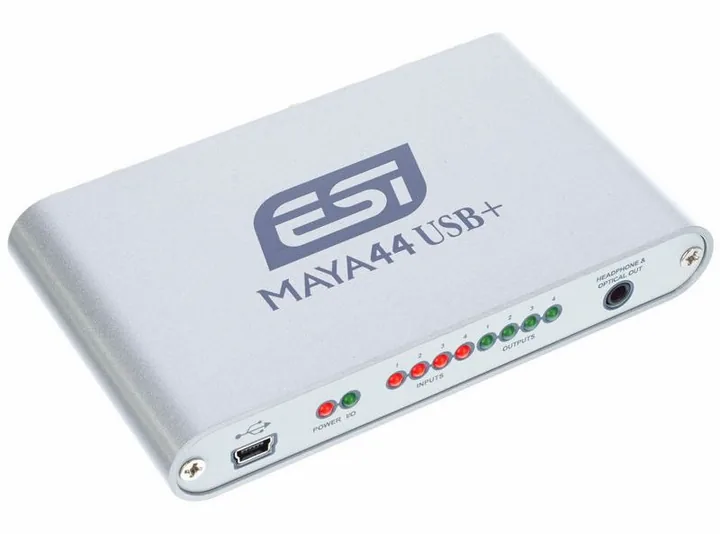 ESI Maya 44 USB+, de aansluitingen aan de achterkant