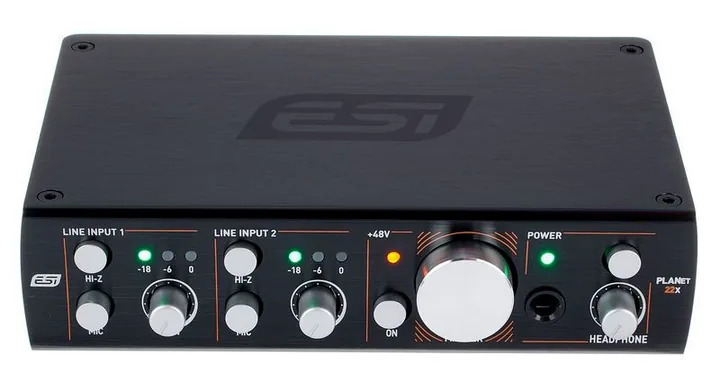 ESI planet 22x, de aansluitingen aan de achterkant