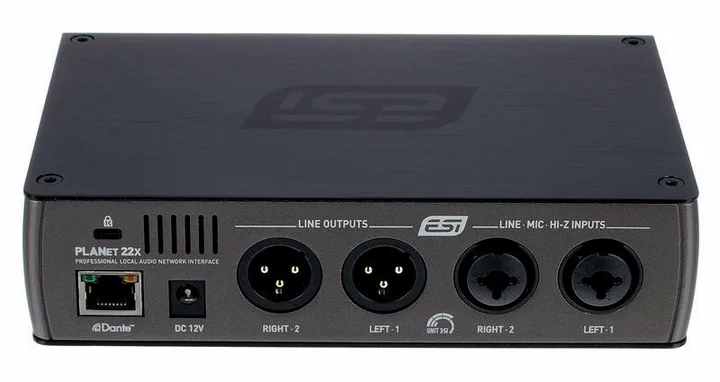 ESI planet 22x, het volumeknopje en de LED-meters