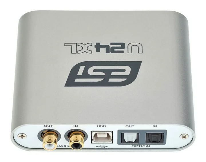ESI U24 XL, het volumeknopje en de LED-meters