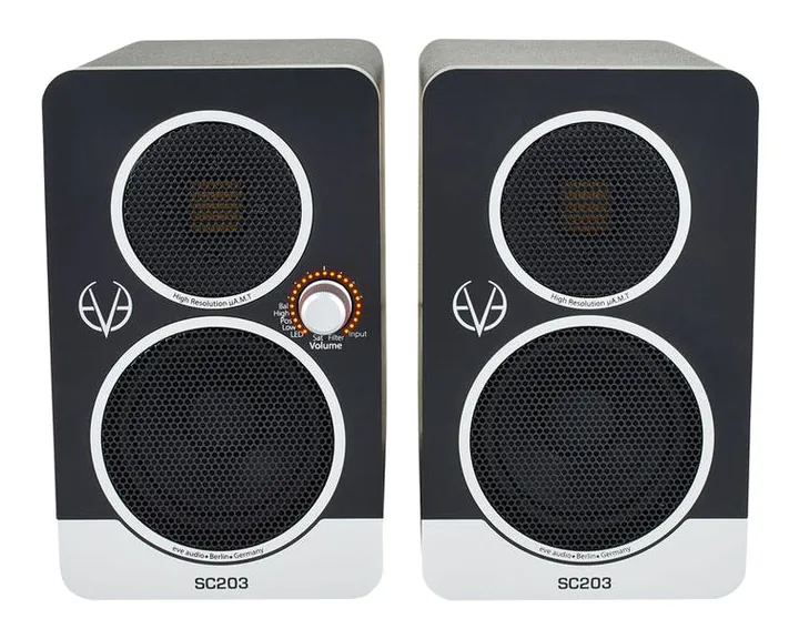 EVE Audio SC203, de regelaars aan de achterzijde