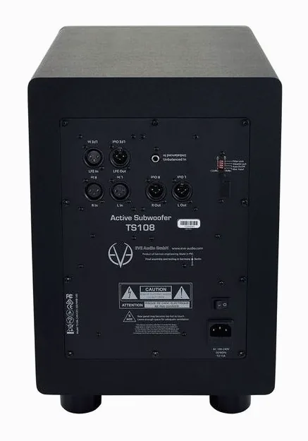 EVE Audio TS108, het logo en de afwerking