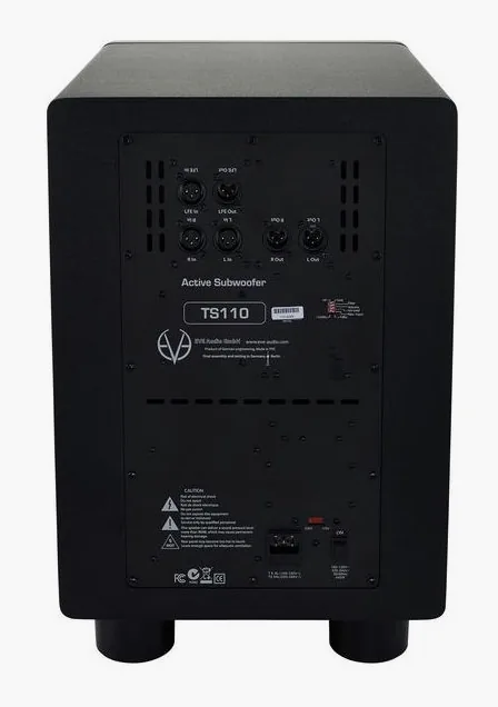 EVE Audio TS110, de regelaars aan de achterzijde