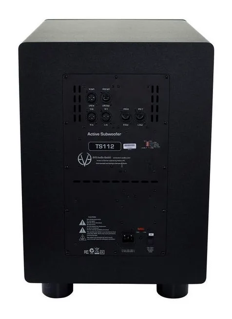 EVE Audio TS112, de achterkant met de aansluitingen