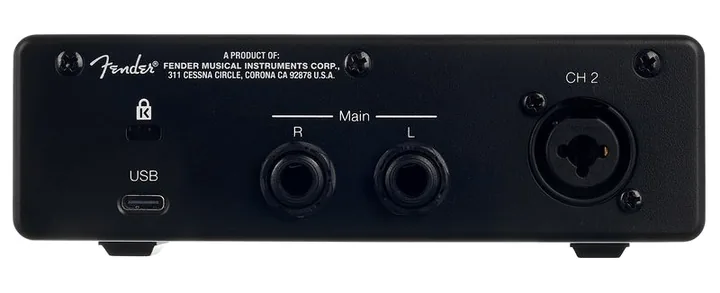 Fender Studio Quantum Creator Bundle, het voorpaneel met de draaiknoppen