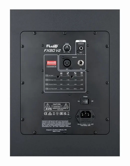 Fluid Audio FX80 V2, de bassreflexpoort