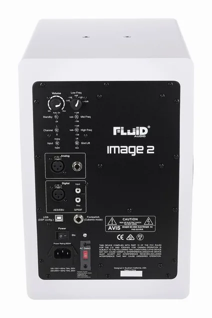 Fluid Audio Image 2 White, de bassreflexpoort