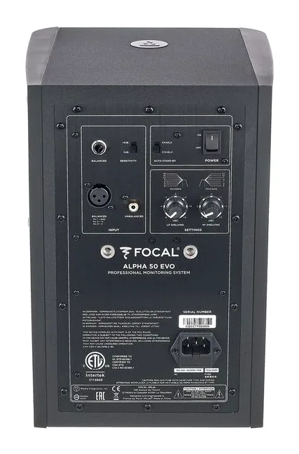 Focal Alpha 50 Evo, het frontpaneel met de woofer en tweeter