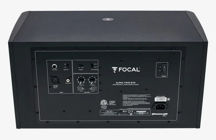 Focal Alpha Twin Evo, de regelaars aan de achterzijde