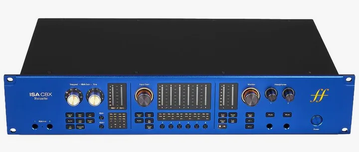 Focusrite ISA C8X, het voorpaneel met de draaiknoppen