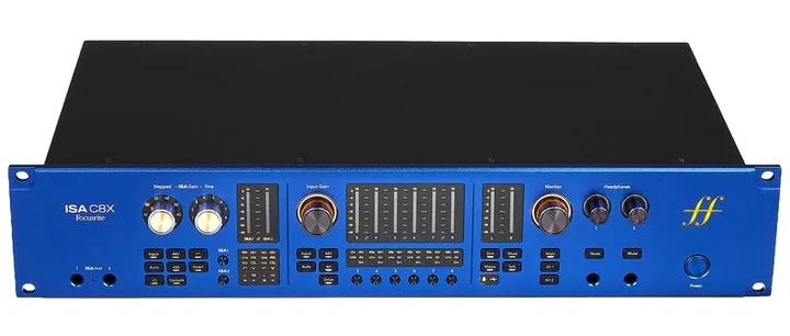Focusrite ISA C8X Sonnox ISA Elite, de ingangen aan de voorzijde