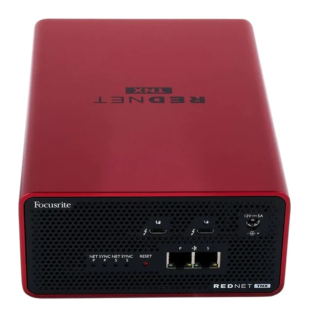 Focusrite RedNet TNX, de ingangen aan de voorzijde