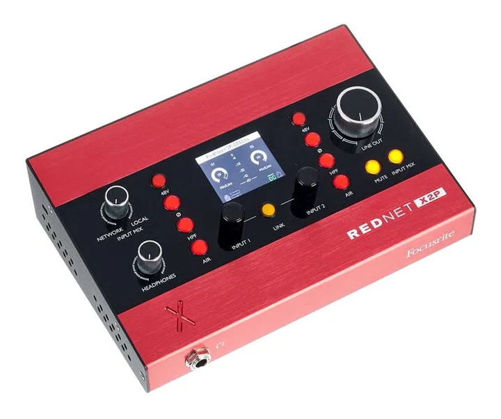 Focusrite RedNet X2P, de aansluitingen aan de achterkant