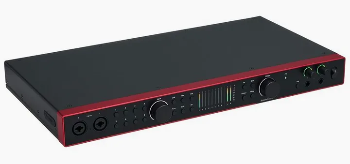 Focusrite Scarlett 18i20 4th Gen, de bovenkant van het apparaat
