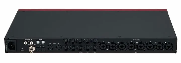Focusrite Scarlett 18i20 4th Gen, de bovenkant van het apparaat