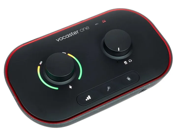 Focusrite Vocaster One, de aansluitingen aan de achterkant
